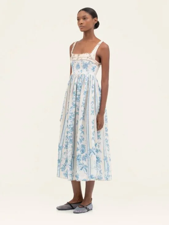 Agua by Agua Bendita Barbara Bougainvillea Midi Dress - Picture 2 of 14